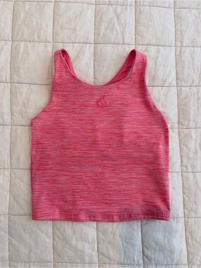 adidas - Size S (7/8) - Pink Racerback Sports Top